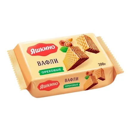 Вафли Яшкино Ореховые 200г