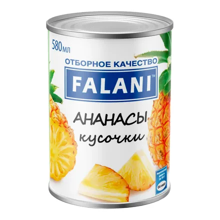Ананасы Фалани кусочки 580мл