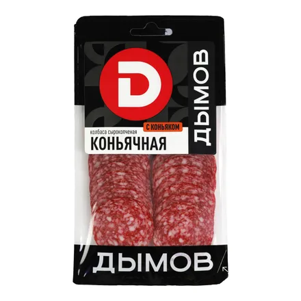 Изделие колбасное сырокопченое Колбаса полусухая Коньячная 90г