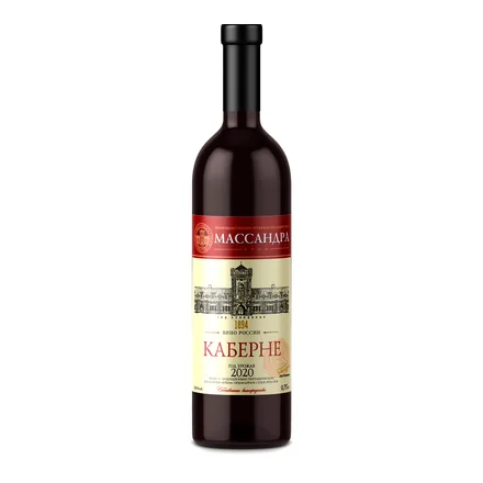 Вино Массандра Каберне кр.сух. 13% 0,75л (Крым, Россия)