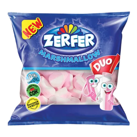 Маршмеллоу Zerfer duo клубника ваниль 90г