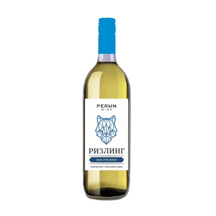 Вино Перун Рислинг бел.сух.9,5-11% 1л