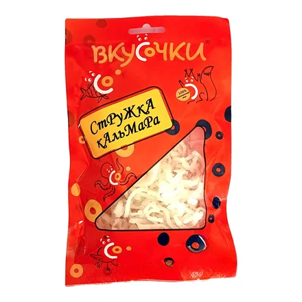 Кальмар "Вкусочки" солено-сушеный стружка 60г