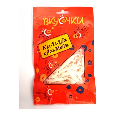 Кальмар "Вкусочки" солено-сушеный Кольца 60г