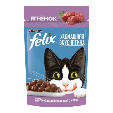 Корм для кошек Феликс Домашняя вкуснятина ягненок 75г