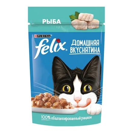 Корм для кошек Феликс Домашняя вкуснятина рыба 75г