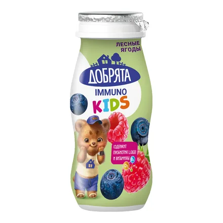 Напиток Добрята immuno kids лесные ягоды 1,5% 90г