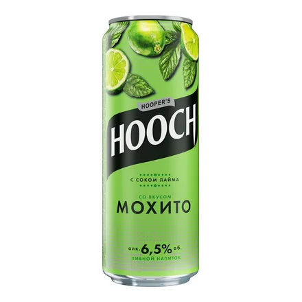 Пивной напиток Хуууч Супер Мохито Лайм газ.6,5% ж/б 0,45л