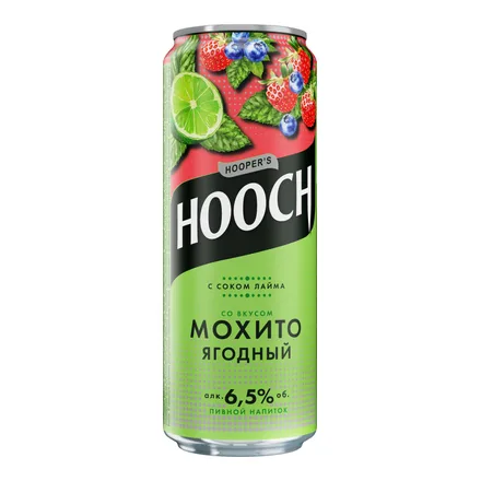 Пивной напиток Хуууч Супер Мохито Ягодный газ.6,5% ж/б 0,45л