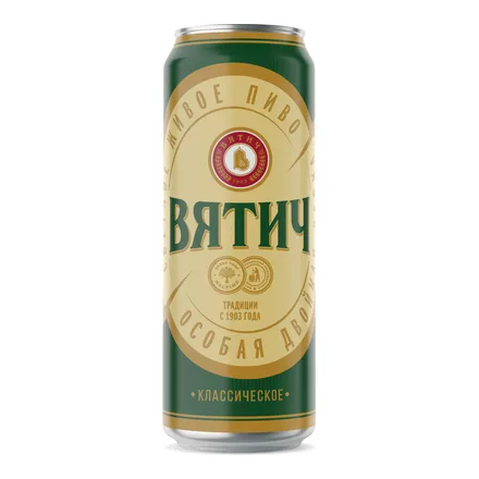 Пиво Классическое Вятич св.фильтр.непастериз.4,9%, ж/б 0,45л