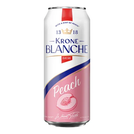 Пивной напитток Крон Бланш Бьер Персик 4,5% 0,45л ж/б