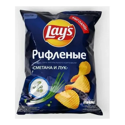 Чипсы "Лейз" Сметана Лук 225г