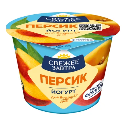 Йогурт Свежее завтра персик 180 гр 1,9% ж