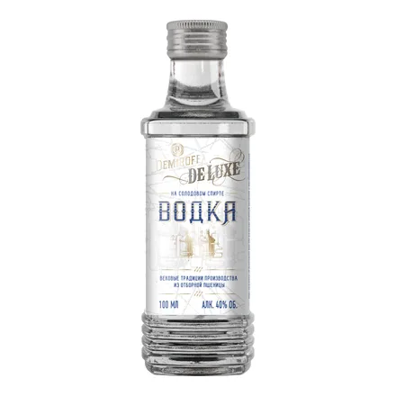 Водка DEMIROFF DE LUXE ДЕМИРОФФ ДЕ ЛЮКС 40,0% 0,1л