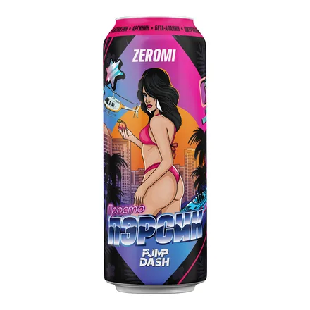 ZEROMI напиток б/алк газир "PUMP DASH" СО ВКУСОМ ПЕРСИК 0,45 л