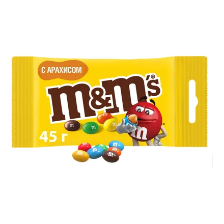 Драже М & М разноцветный арахис 45г