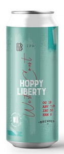 Пиво «Брюмен весткост ипа» HOPPY LIBERTY, светлое нефильтрованное, 0,45л