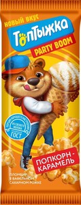 Мороженое Топтыжка пломбир ван. Попкорн-Карамель шок гл. 12% 60г