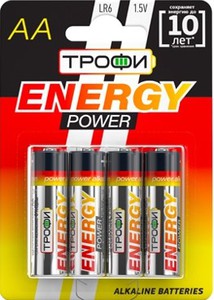 Батарейка Трофи Energy AA 4шт