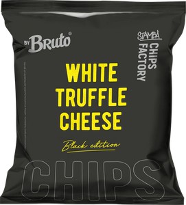 Чипсы "BRUTO BLACK EDITION" Белый трюфель и сыр 75г