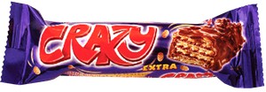 Вафли шоколадные CRAZY с какао и воздушным рисом 30г