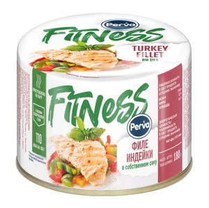 Филе индейки Perva Fitness в собственном соку консервированный 180г