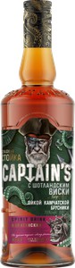 Настойка полусладкая CAPTAIN'S с виски и брусникой 35% 0,5л (Россия)