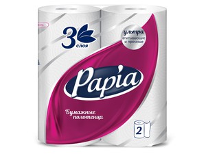 Полотенце бумажное Papia 3сл 2рул.