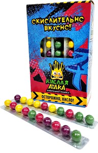 Жевательная резинка в блистере КИСЛАЯ АТАКА 20г