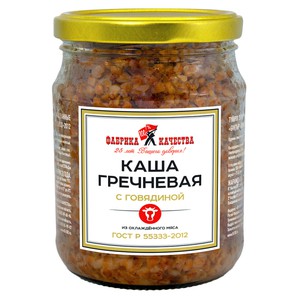 Каша "Фабрика Качества" гречневая с говядиной 500г