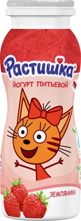 Йогурт питевой Растишка земляника 1,6% 90г купить и получить в любом ...