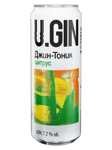 Напиток слабоалк. газ. Ю. Джин Джин-Тоник Цитрус ж/б 7,2% 0,45л