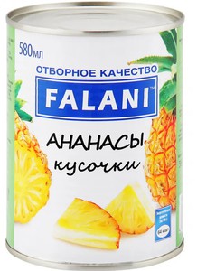 Ананасы Фалани кусочки 580 мл