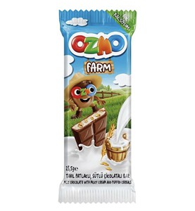 Шоколад молочный OZMO farm со злаками и молочной начинкой 23,5г