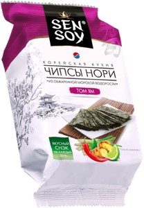 Чипсы Нори "СэнСой Том Ям" из морской капусты 4,5 гр