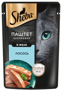 Корм для кошек Шеба Плежер паштет с лососем 75-85г
