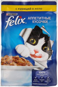 Корм для кошек Феликс с курицей в желе 85г