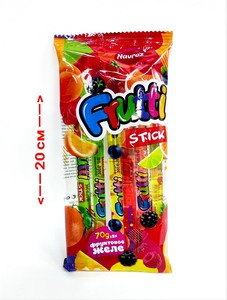 Желе FRUTTI  в стиках (6*3) 70г