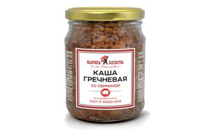 Каша "Фабрика Качества" гречневая со свининой 500г