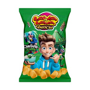 Чипсы "LAVA LAVA" Сметана-Зелень 50г
