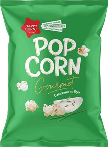 Воздушная кукуруза "HAPPY CORN" со вкусом сметаны и лука 50г