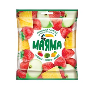 Жевательный мармелад Маяма со вкусом ананаса, яблока, клубники 70г