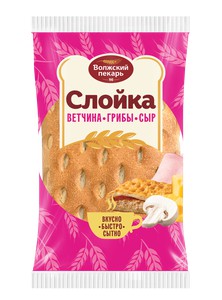 Булочка с ветчиной и грибами 60гр