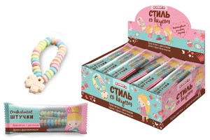 Браслетик с цветочком "Стиль со Вкусом" драже 14г