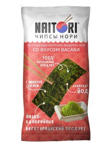 Чипсы Нори Naitori пряные (васаби, кимчи, краб, креветка) 3г