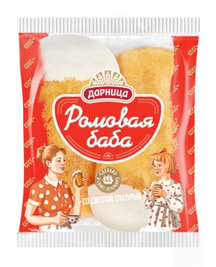 Ромовая баба Дарница с белой глазурью, корокс 160г