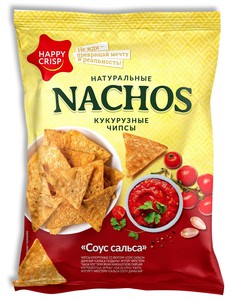 Чипсы кукурузные "Happy Nachos" со вкусом Соус сальса 75г