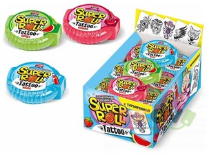 Жевательная резинка SUPER ROLL TATTOO ассорт 12 гр