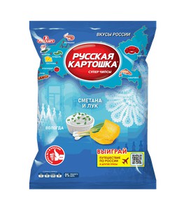 Чипсы «Русская Картошка» Сметана и Лук 105г