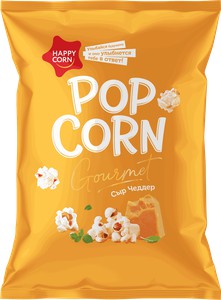 Воздушная кукуруза "HAPPY CORN" со вкусом "Сыр Чеддер" 50г